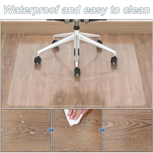 C Chair Mat Durable Plastic Office Floor Protector for Hardwood & Tile Floors Ideal for Office & Kitchen Use 1mm Thickness (60x100cm to 190x240cm)