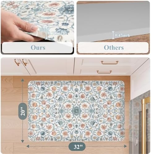 KIMODE Kitchen Mats for Floor Anti-Fatigue Cushioned Comfort Standing Mat