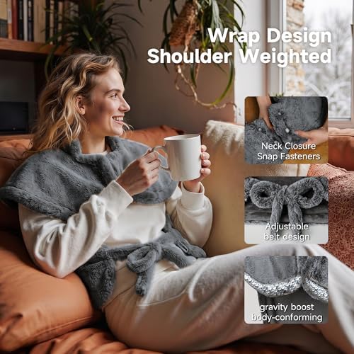 GOTCOZY Heating Pad 26"x35" for Back Pain Relief & Cramps(Gray)