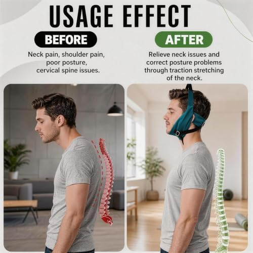 Cervical Neck Traction Device, Over Door Design and Hook Design