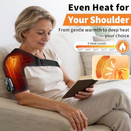 BAISEMAIN Shoulder Heating Pad with Massage for Rotator Cuff Relief