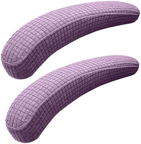 Melaluxe Office Chair Armrest Covers, Stretchable Removable Washable Chair Arm Covers, Elastic Desk Computer Gaming Chair Arm Rest Protector Slipcovers (Purple)