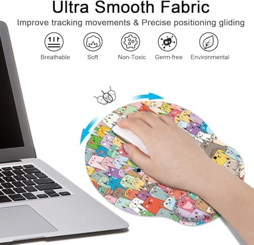 Britimes Ergonomic Mouse Pad with Wrist Support, Cats Cat