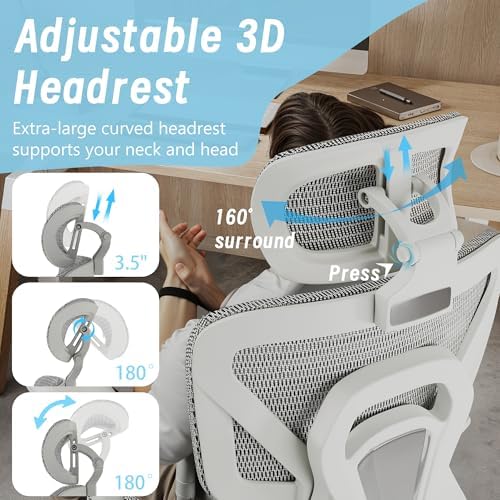 Ergonomic Office Chair with Footrest and Lumbar Support
