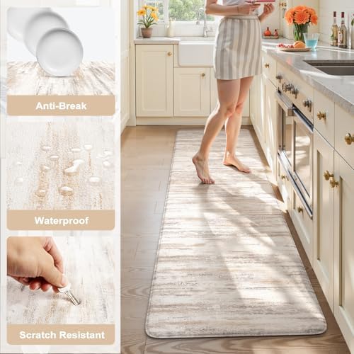 KIMODE Anti Fatigue Kitchen Mats 24"x71", Boho Abstract Kitchen Runner Rugs