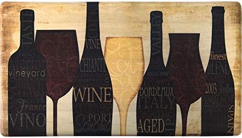 J&V TEXTILES Anti-Fatigue Mat (Wine Silhouette)