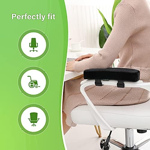 LargeLeaf Chair with Memory Foam Armrest Pads 2-Piece