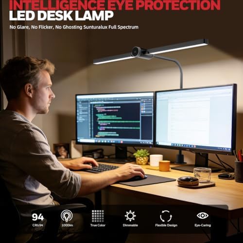 Honeywell HJ4 Desk Lamp with Clamp, Sunturalux™ Desk Lamps for Home Office
