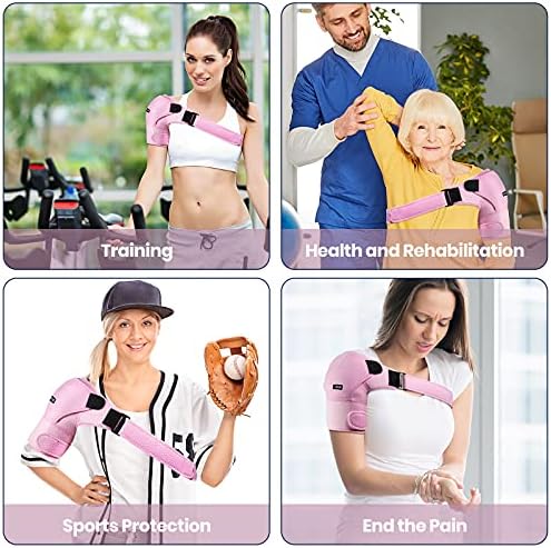 Shoulder Brace for Women and Men Recovery Shoulder. Adjustable Shoulder Support for Rotator Cuff, AC Joint Pain Relief, Shoulder Injuries. Perfect Fit Shoulder Compression Sleeve (One Size Regular)