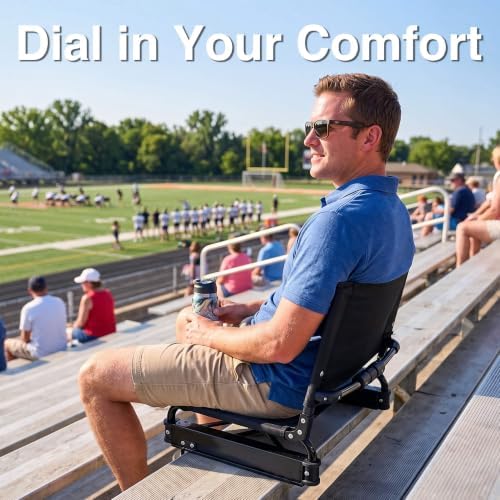 HUTMANG Swivel Backrest Stadium Seats,bleacher Chairs with Back and Cushion