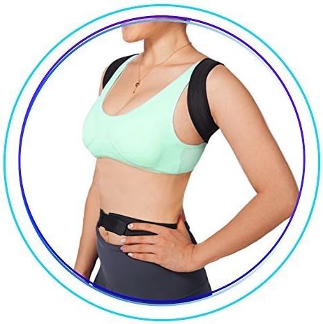 Berlin & Daughter Posture Corrector - Fully Adjustable Breathable Clavicle Chest Back Support Brace for Improves Posture & Provide Lumbar Support Back Pain Relief - Perfect for Men & Women - Small