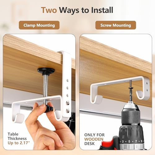 SHUWEI 35.6" Under Desk Cable Management Tray, Mesh, No-Drill Mount, Black