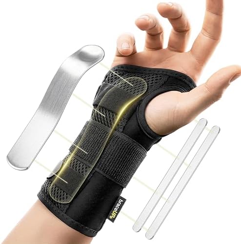 BraceUP Carpal Tunnel Wrist Brace - Metal Wrist Splint for Hand and Wrist Support, Tendonitis Arthritis Pain Relief