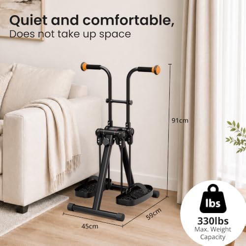 RYGEO Pedal Exerciser Bike for Seniors – Arm, Leg, Hand & Knee Elderly Exercise Equipment, Sit Down Air Walker for Total Body, Upper & Lower Limb Trainer Home Workout