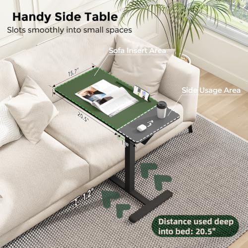 Gibbon Mounts 32” Rolling Mobile Standing Desk, Bedside Table with Wheels