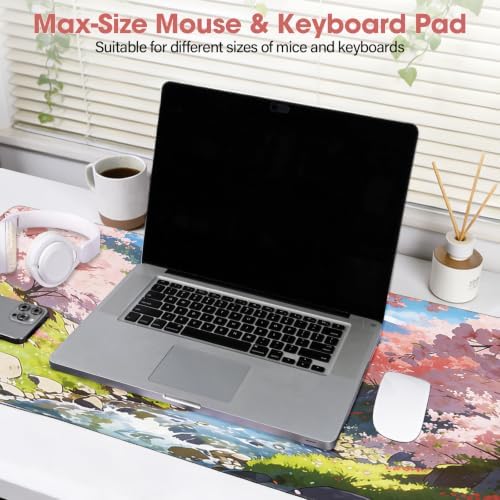 Cherry Blossom Anime Large Gaming Mouse Pad Waterproof Desk Mat
