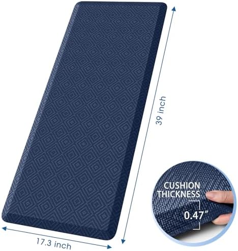Anti-Fatigue Kitchen Mats for Floor Standing and Comfort Desk Mats 17"x39"