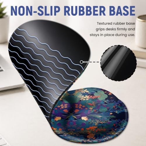 Ergonomic Mouse Pad with Wrist Rest, Gel Wrist Support, Cranes
