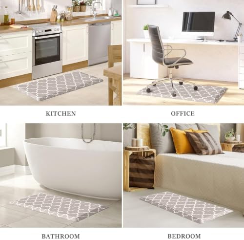 WISELIFE Anti Fatigue Mats for Kitchen Floor, 17.3" x 39", 4/5 Inch, Khaki
