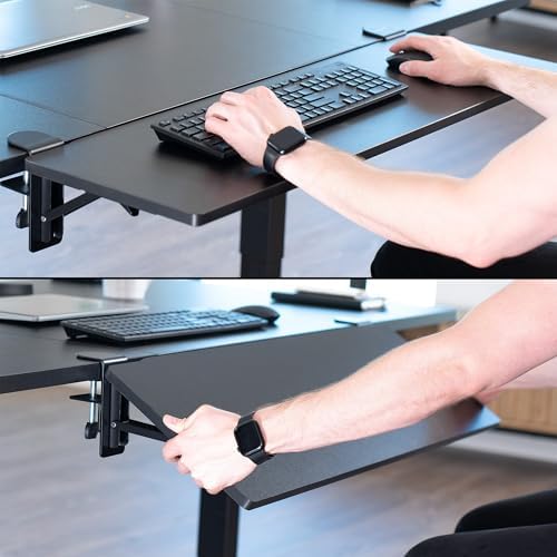 VIVO Black Clamp-on 36 x 12 in Desk Extender, DESK-EXT36