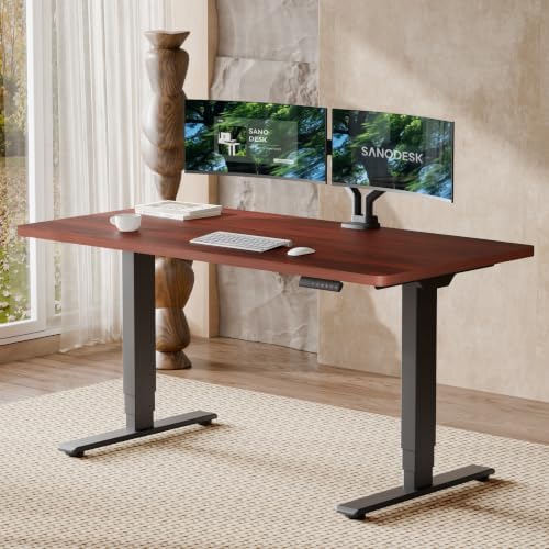 SANODESK Dual Motor Standing Desk 220lbs Height Adjustable Desk