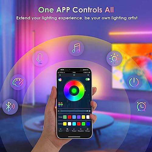 RGB Bedside Table Lamp, Dimmable Modern Lamp, Creative Spiral Colorful LED Table Lamp for Bedroom, Living Room, Office and Kid's Room