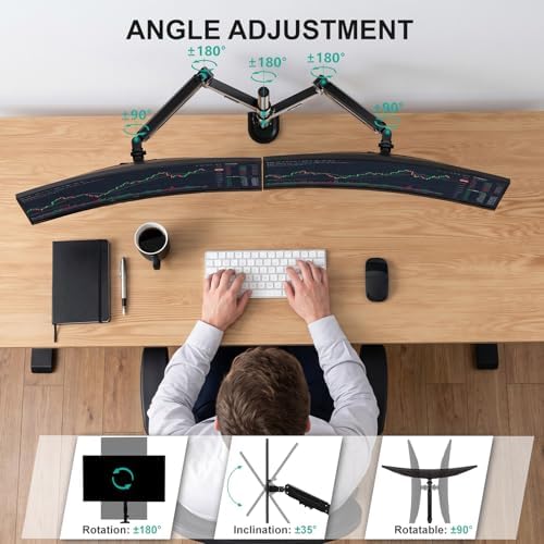 WALI Vertical Dual Monitor Mount for 13-40 inch Screens, up to 26.4 lbs