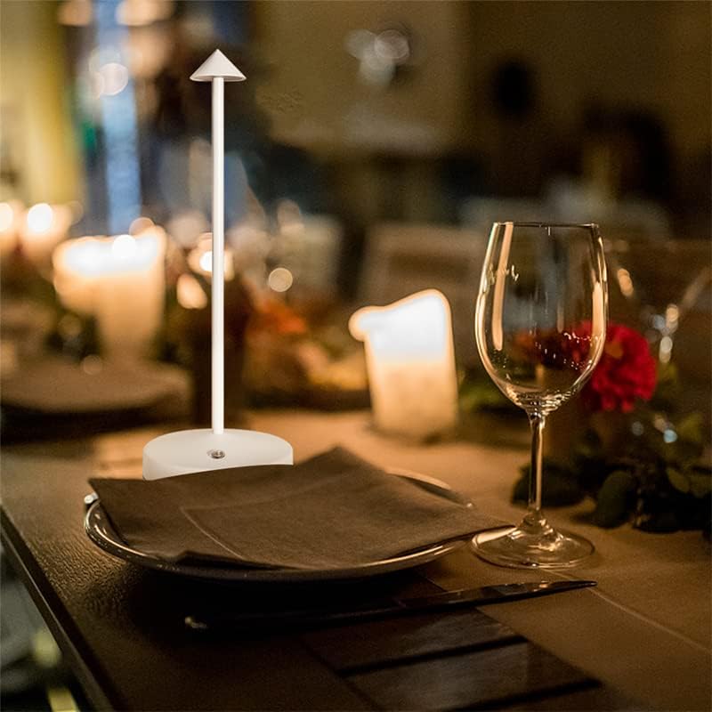 Cordless Table Lamps,Rechargeable Led Touch Bar Lamp, Portable Battery Desk Lamp,2 Level Brightness Dimmable Night Light,Minimalist Design, for Living Room/Restaurant/Couple Dinner/(White)