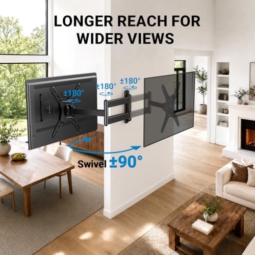 Pipishell 30" Long Arm TV Wall Mount for 32–65" TVs, Max VESA 400x400mm