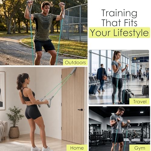 EQYP Power Tube Resistance Bands with Handles – Exercise Bands for Home Workouts