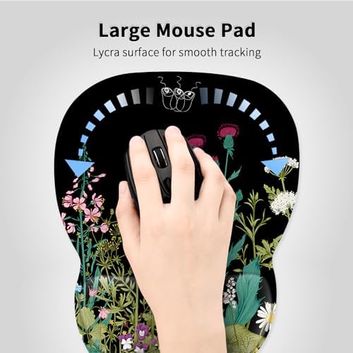 EooCoo Ergonomic Mouse Pad with Wrist Rest, Memory Foam Support Mousepad