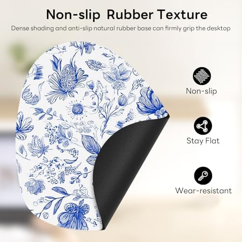 Water Drop Mouse Pad 7.3x8in Non-Slip for Laptop, Plants