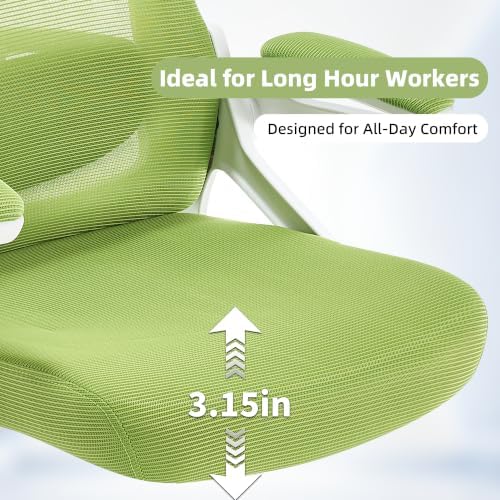 Ergonomic Mesh Office Chair with 2D Adjustable Headrest and Lumbar Support