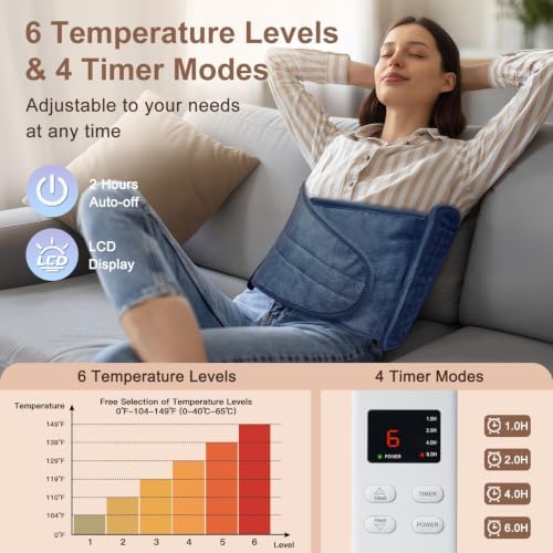 IGXHAVIZ Electric Heating Pad with Adjustable Belt