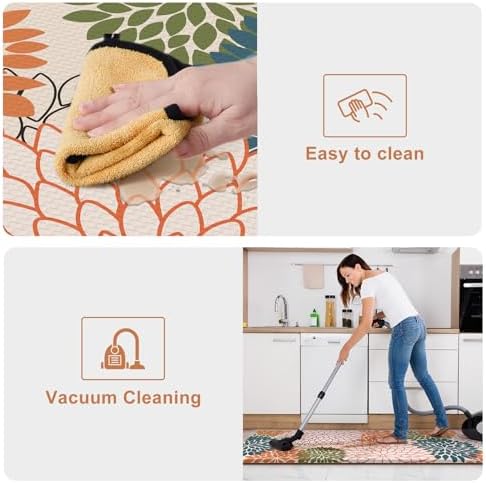 KIMODE Anti Fatigue Kitchen Mats for Floor 2PCS, Cushioned Standing Mats