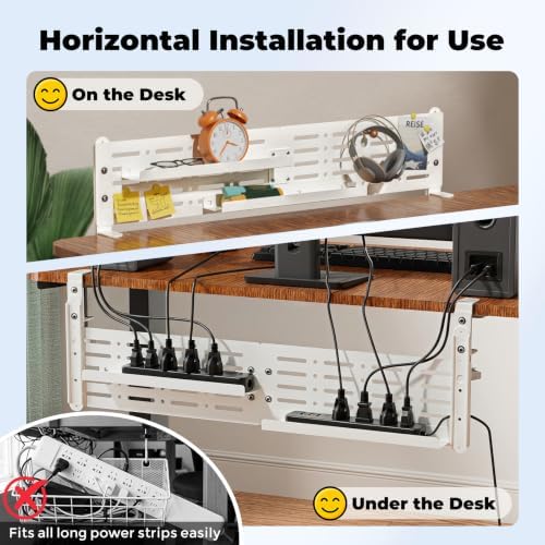 JOY worker 4-in-1 Clamp-on Above or Under Desk Pegboard & Cable Management