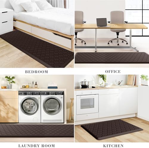 Kitchen Mat 2 PCS Cushioned Anti-Fatigue Floor Mat Standing Mat for Kitchen