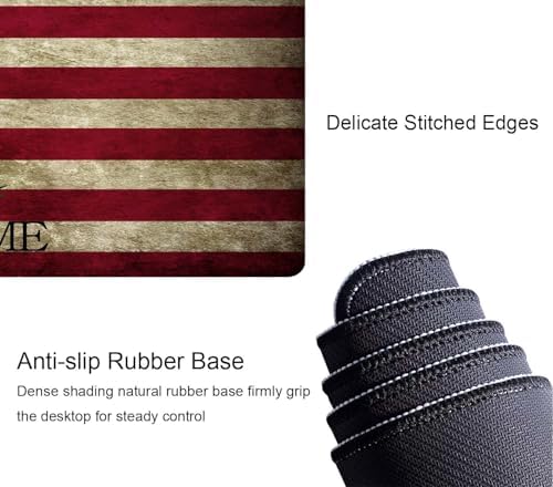 Extended Gaming Mouse Pad Big, Don't Tread On Me American Us Flag Retro Long Mouse Pad Large, 31.5x11.8in Non-Slip Rubber Base Mousepad, Stitched Edges Keyboard Mouse Mat Desk Pad