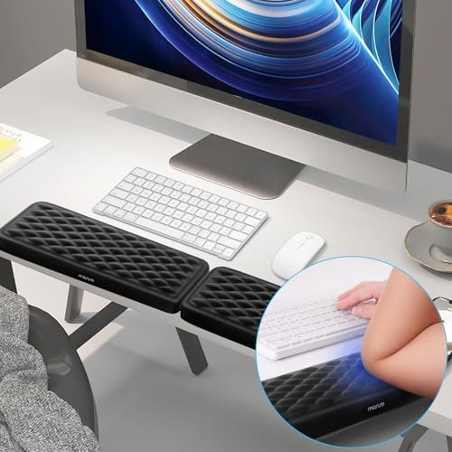 MOSISO Arm Rest for Desk, L-Shaped Desk Elbow Pad for Desk, Black