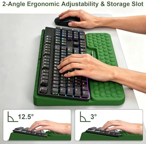Ergonomic Keyboard Stand with Soft Memory Foam Wrist Rest for Office