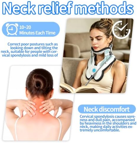 MKMS Neck Traction Device Electric Remote for Cervical Pain & Spine Relief