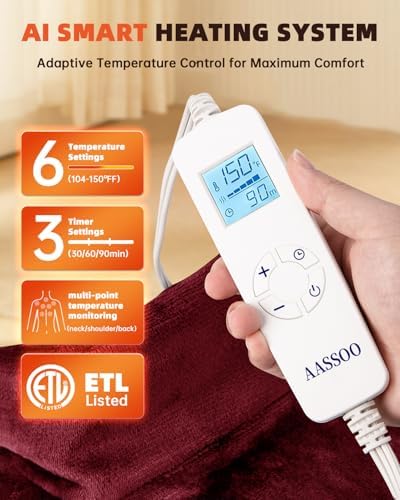 Ultra Hot Graphene Heating Pad for Neck Shoulders and Back