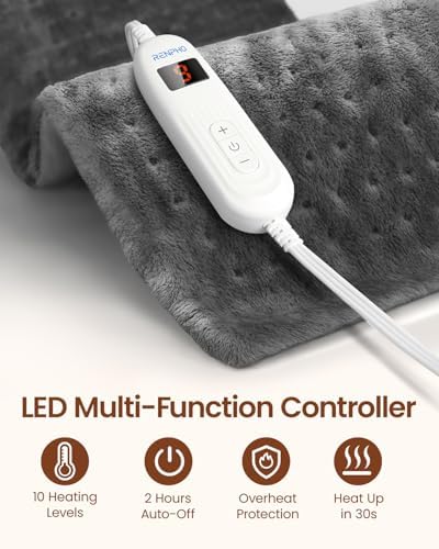 RENPHO Heating Pad for Back with 10 Heat Levels, Christmas Gift for Women