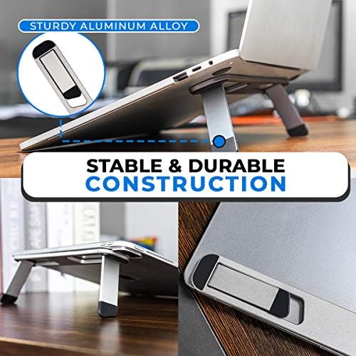 Portable Laptop Riser–Self-Adhesive Aluminum Foldable Laptop Stand