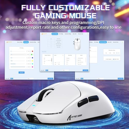 ATTACK SHARK X8 SE Tri-Mode Wireless Gaming Mouse Ergonomic 59g Lightweight
