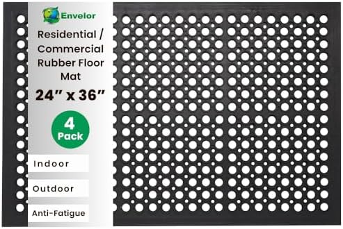 Envelor 4 Pack Anti Fatigue Bar Mat, Kitchen Floor Door Mat, 24 x 36 in