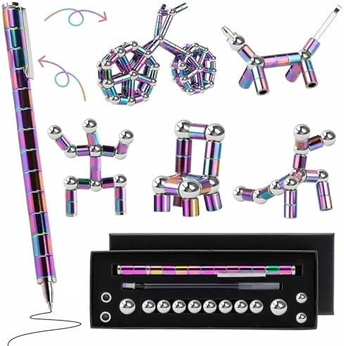 Magnetic Fidget Pen Teen Gifts: Cool Gadget For Men Teacher Appreciation Gifts Graduation Gift For Her Him Stress Relief Fidget Toy For 13 14 15 16 17 18 Year Old Boys Girls,Office Desk Accessories