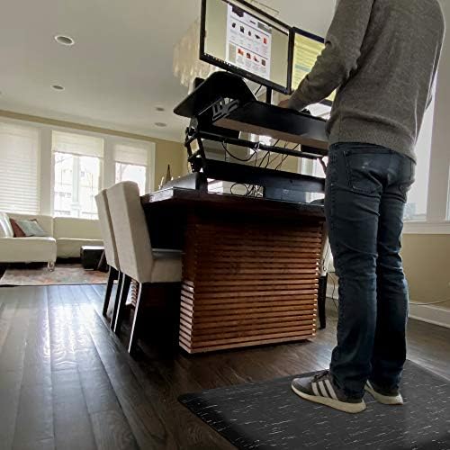 NoTrax 470S3660BL 470-Marble Sof-Tyle 3' x 5' Black Anti-Fatigue Mat with