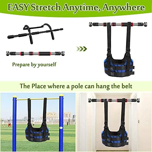 Back Stretcher Harness for Spinal Decompression, Lumbar Traction Belt & Inversion Table Alternative, Back Realignment Device for Herniated Disc Pain Relief – Large (42–50” Chest)