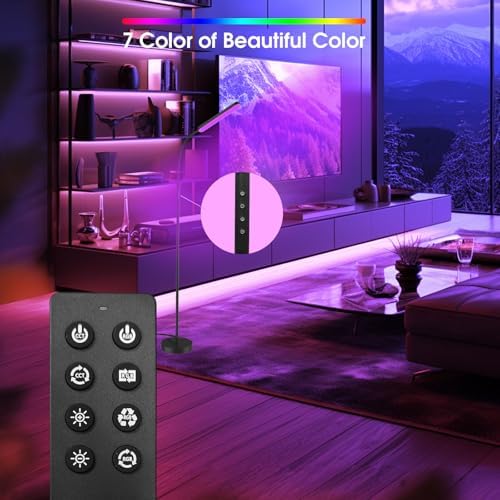 Wio-Mio RGB Floor Lamp, 15W/1000LM LED Floor Lamp with Stepless Dimming